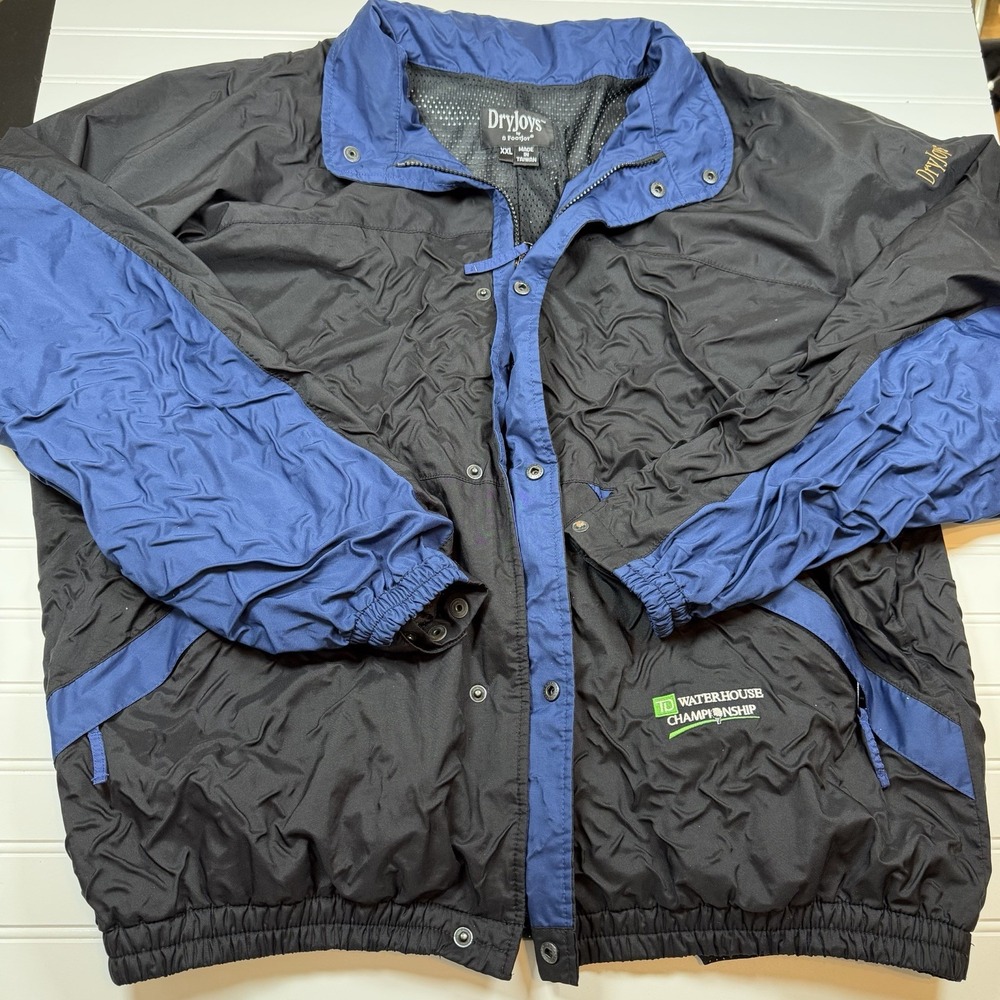 Dryjoys By Footjoy Full Zip Jacket Men's XXL Black‎ TD Waterhouse Championship